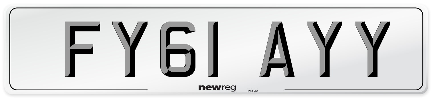 FY61 AYY Number Plate from New Reg